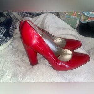 Dolce and  Gabbana Red High Heel Patent Leather Shoes Size: 40